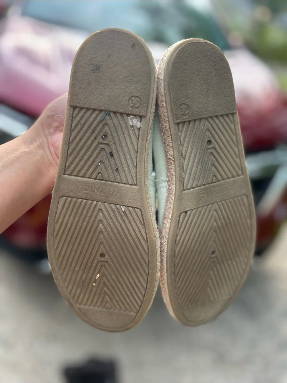 Vionic Beach Laguna Mint Green Canvas Slip-On Espadrilles Size 8